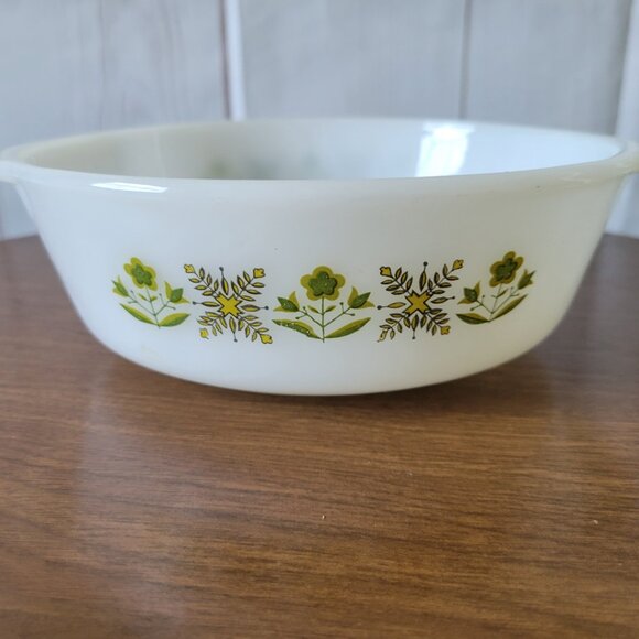 2 Pc Set. Vintage Anchor Hocking Fire King USA, Casserole, Meadow Green EUC - Picture 10 of 13